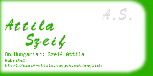 attila szeif business card